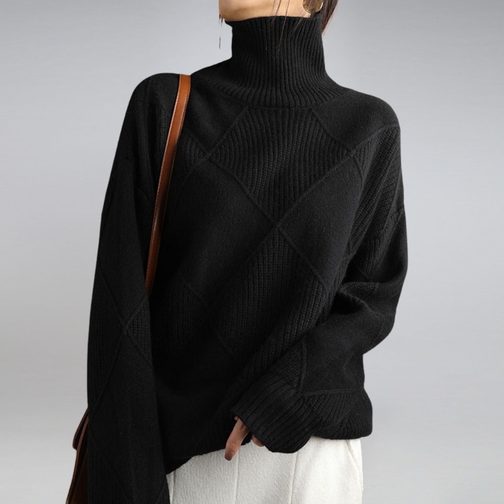 Women's Soft Knit Roll Neck Jumper