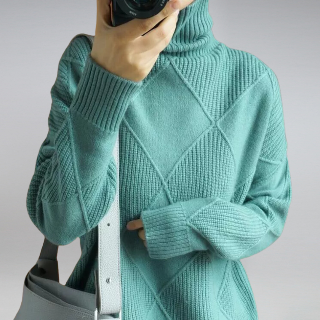 Women's Soft Knit Roll Neck Jumper