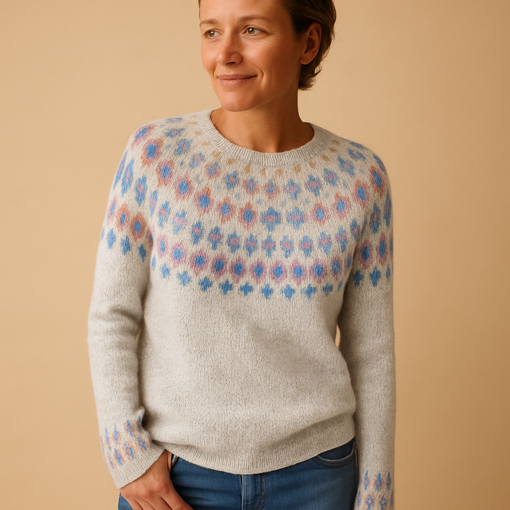 Women's Printed wool-blend-Blend Knitted Sweater