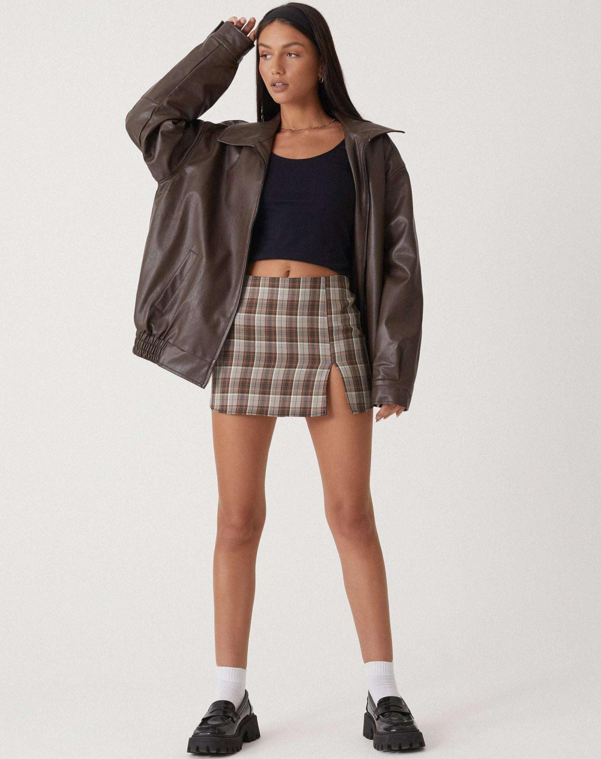 Oversized Leather Look Bomber Jacket – Smooth Luxe Finish