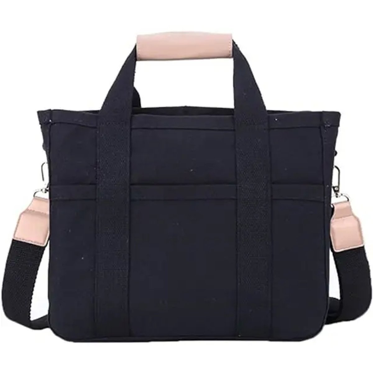 Women's Large Multi-Pocket Canvas Tote Bag
