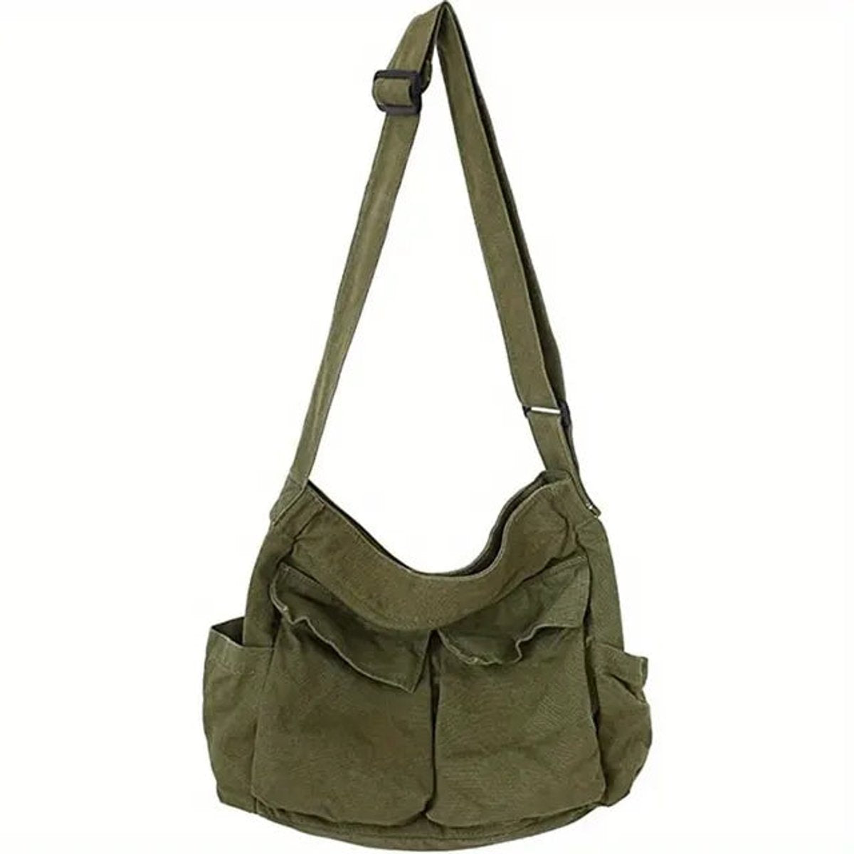 Women's Multi-Pocket Canvas Shoulder Bag