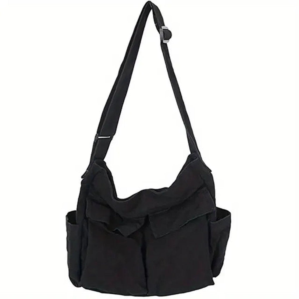 Women's Multi-Pocket Canvas Shoulder Bag