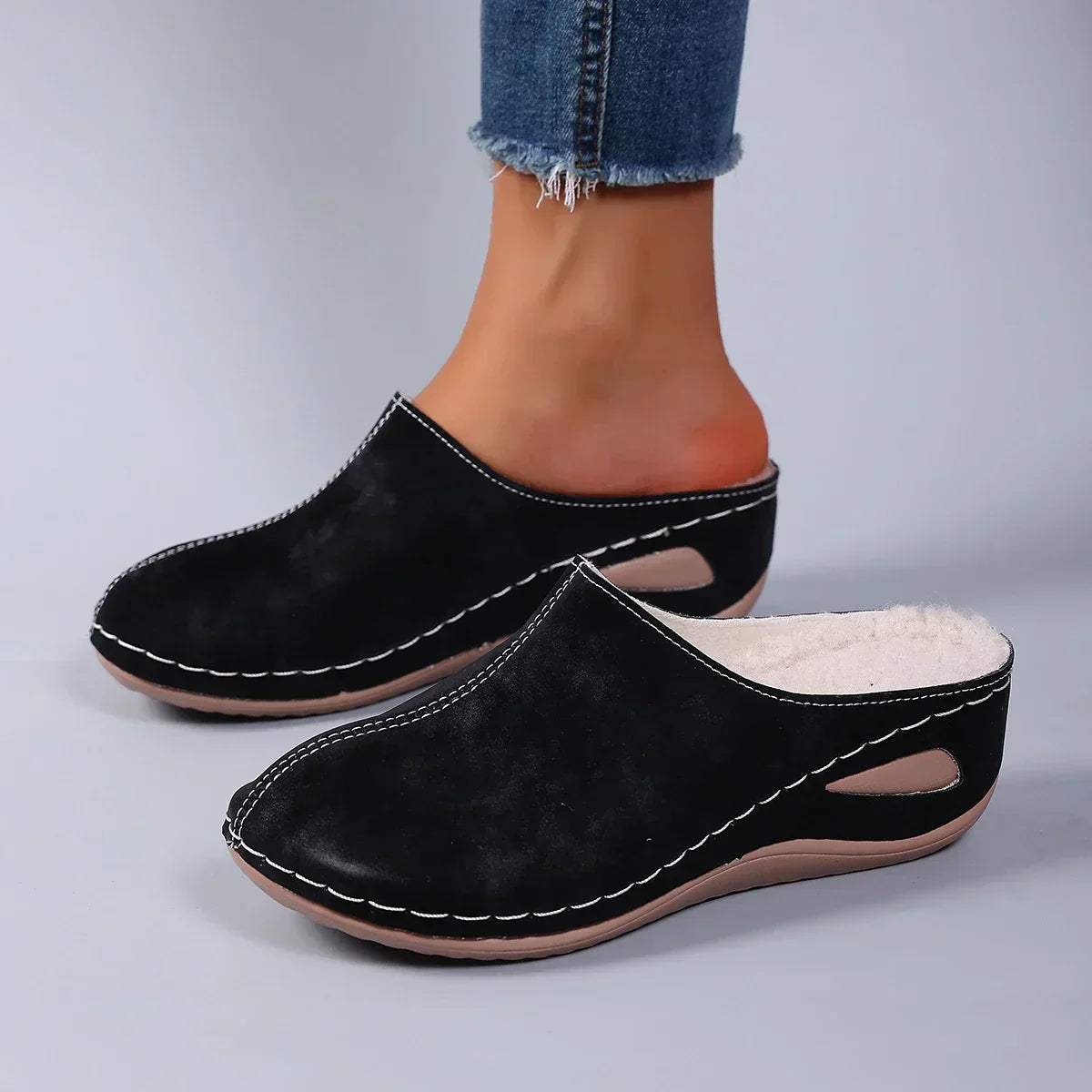 Women's Comfort Slip-On Clogs with Wedge Sole