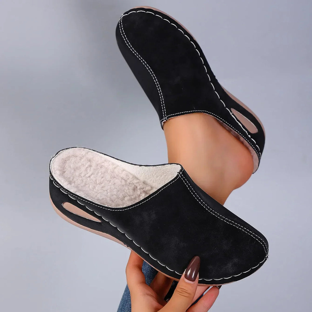 Women's Comfort Slip-On Clogs with Wedge Sole