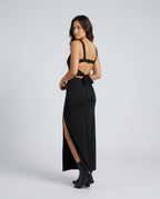 Open Back Fitted Maxi Dress